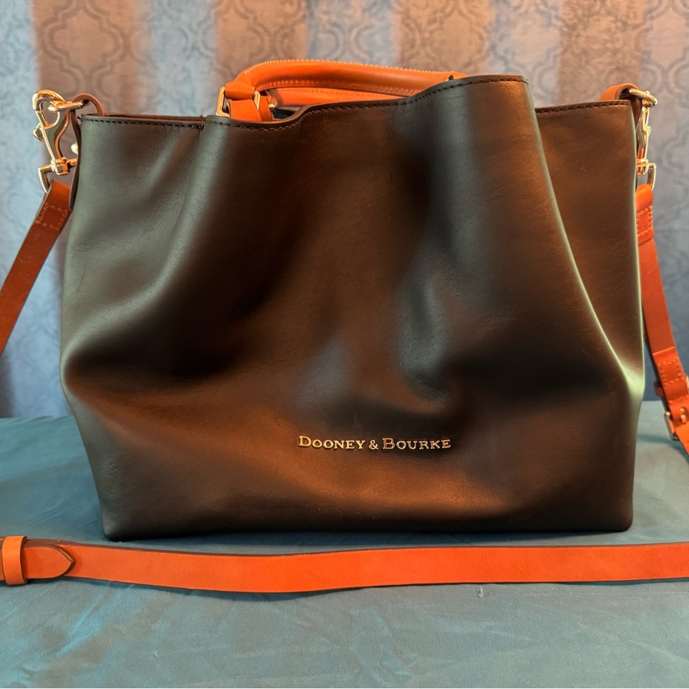 Dooney & Bourke Black and Tan Women's Bag
